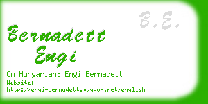 bernadett engi business card